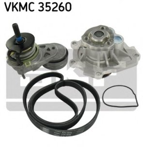 Насос води + комплект ручейковых ремней SKF VKMC35260