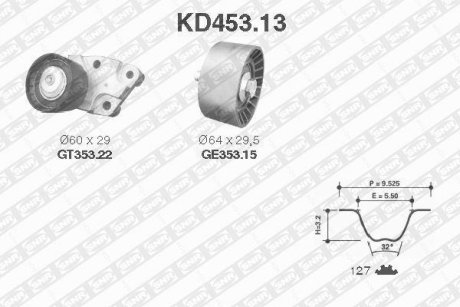 Комплект ремня ГРМ SNR NTN KD45313