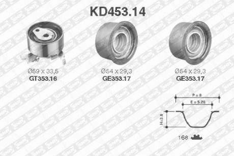 Комплект ремня ГРМ SNR NTN KD45314