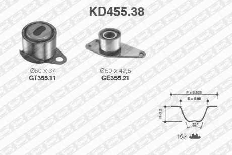 Комплект ремня ГРМ SNR NTN KD45538