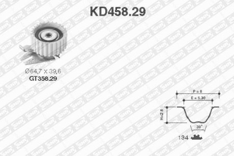 Комплект ремня ГРМ SNR NTN KD45829