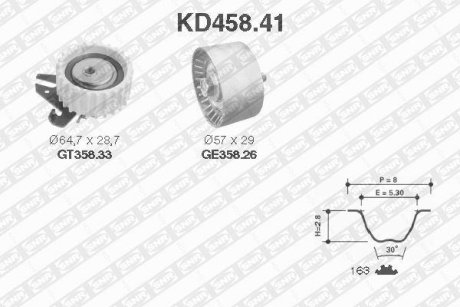 Комплект ремня ГРМ SNR NTN KD45841