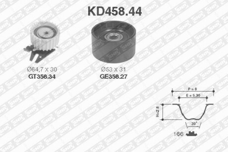 Паразитный / ведущий ролик, зубчатый ремень SNR NTN KD458.44