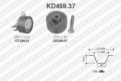 Комплект ремня ГРМ SNR NTN KD45937