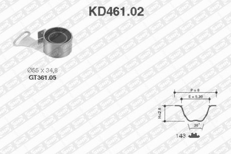 Комплект ремня ГРМ SNR NTN KD46102