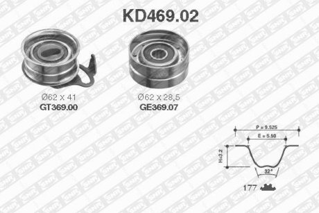 Комплект ремня ГРМ SNR NTN KD46902