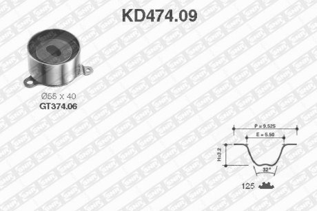 Комплект ремня ГРМ SNR NTN KD47409