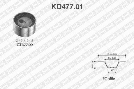 Комплект ремня ГРМ SNR NTN KD47701