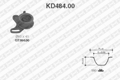 Комплект ремня ГРМ SNR NTN KD48400