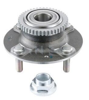 Комплект підшипника колеса задн Лів/Прав (із маточиною) (28x55x64,5) HYUNDAI ACCENT, ACCENT I, COUPE I, LANTRA II, TIBURON 1.3-2.0 10.94-04.02 SNR SNR NTN R18448