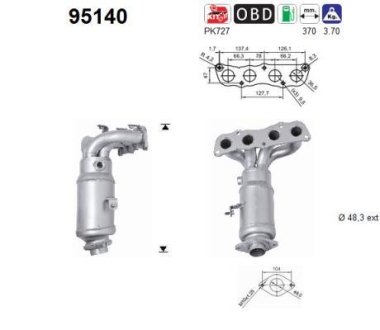 KATALIZATOR TOYOTA YARIS 1.3 VVTI (08/05-11/08) SZT STARLINE 9942181