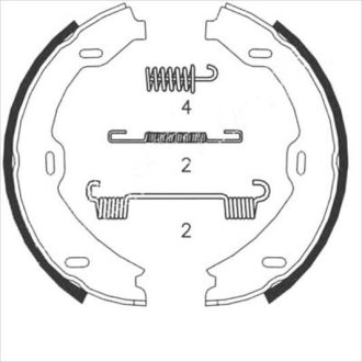 Колодки тормозные барабанные, к-т STARLINE BC08880