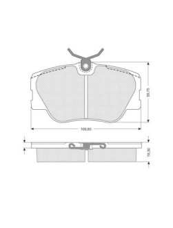 Колодки тормозные дисковые, к-т. STARLINE BDS104