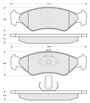 Колодки тормозные дисковые, к-т. STARLINE BDS112 (фото 1)