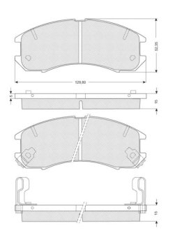 Комплект гальмівних колодок STARLINE BDS126