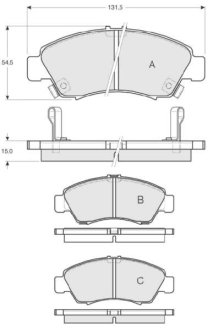 Комплект гальмівних колодок STARLINE BDS151