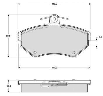 Колодки тормозные дисковые, к-т. STARLINE BDS297