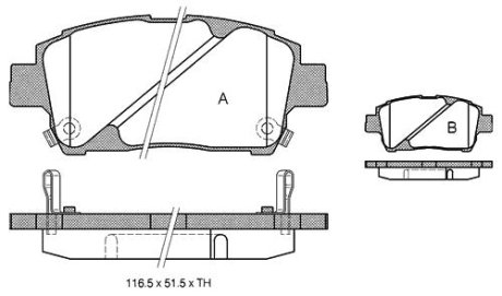 Комплект гальмівних колодок STARLINE BDS321