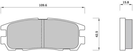 Комплект гальмівних колодок задній STARLINE BDS366