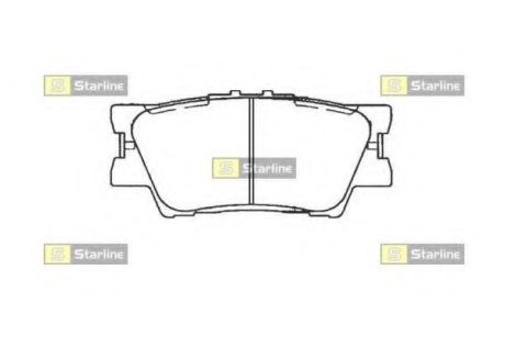 Комплект гальмівних колодок задній STARLINE BDS473 (фото 1)