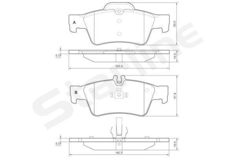 Колодки тормозные дисковые, к-кт. STARLINE BDS827P (фото 1)