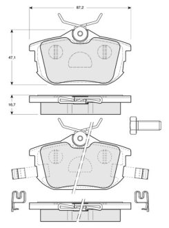 Колодки тормозные дисковые, к-кт. STARLINE BDS830P