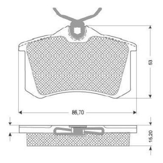 Колодки тормозные дисковые, к-кт. STARLINE BDS831P