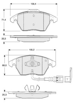 Колодки тормозные дисковые, к-кт. STARLINE BDS833P