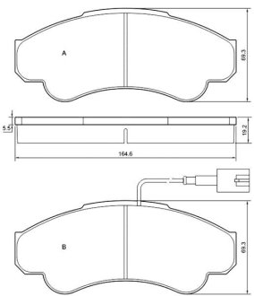 Колодки тормозные дисковые, к-кт. STARLINE BDS840P (фото 1)