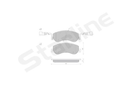 Колодки тормозные дисковые, к-кт. STARLINE BDS848P