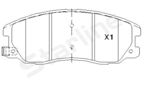 Колодки тормозные дисковые, к-кт. STARLINE BDS852P