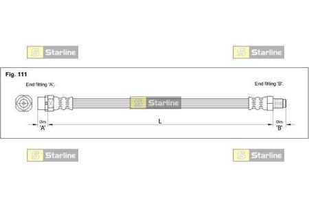 Гальмiвний шланг STARLINE HAE1210