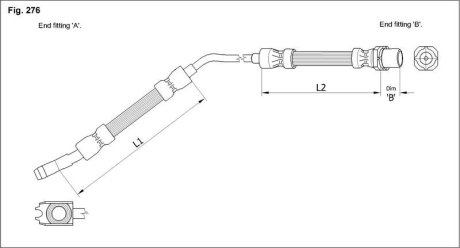 Шланг торомозной STARLINE HAE1219