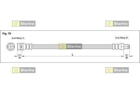 Шланг гальмівний STARLINE HAST1006