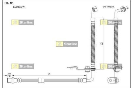 Шланг гальмівний STARLINE HAST1090