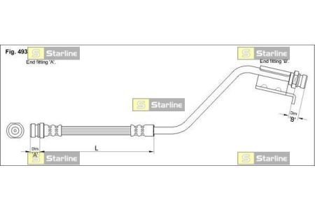 Шланг гальмівний STARLINE HAST1209