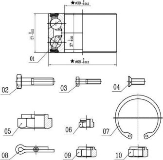 Підшипник ступиці sets STARLINE LO00575