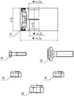 Комплект підшипника колеса STARLINE LO01355