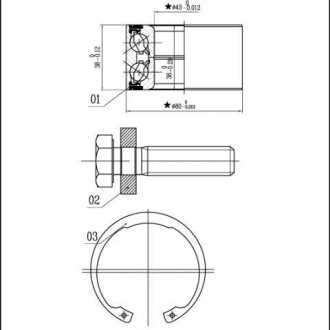 Комплект підшипника колеса STARLINE LO03449