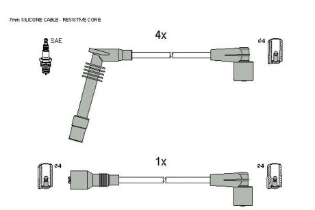 Провода зажигания STARLINE ZK7562