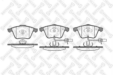 Гальмівні колодки, дискове гальмо (набір) STELLOX 002003SX