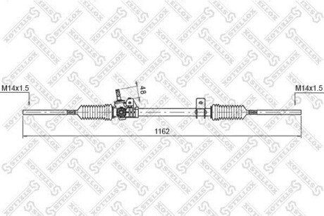 Рейка рульова без гідропідсилювача STELLOX 00-35003-SX