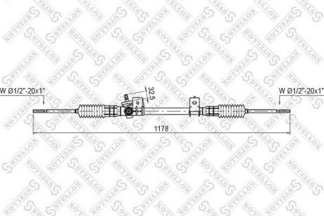 Рейка рульова без гідропідсилювача STELLOX 00-35030-SX