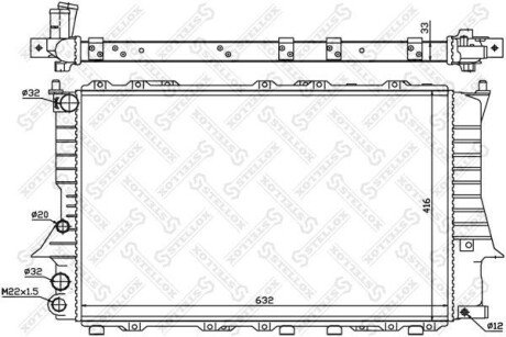 Радіатор системи охолодження STELLOX 10-25018-SX