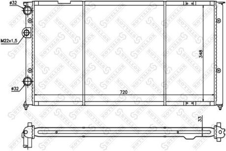 Радіатор системи охолодження STELLOX 10-25072-SX