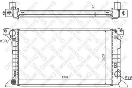 Радіатор системи охолодження STELLOX 10-25090-SX