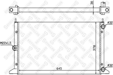 Радіатор системи охолодження STELLOX 10-25107-SX