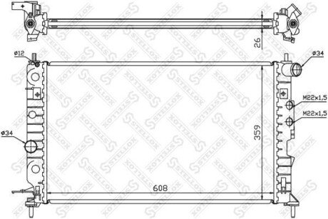 Радіатор системи охолодження STELLOX 10-25124-SX (фото 1)