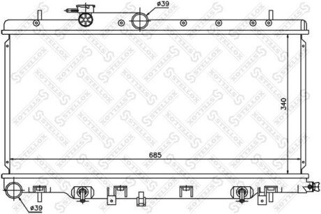 Радіатор системи охолодження АКПП STELLOX 10-25144-SX