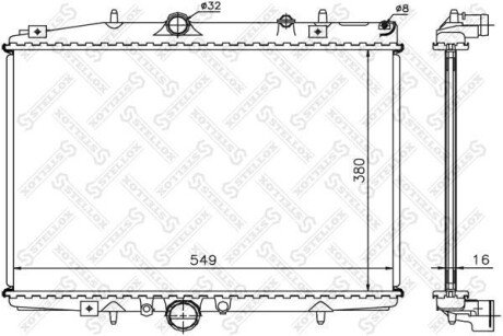 Радіатор системи охолодження МКПП STELLOX 10-25173-SX